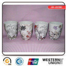Flower Design Large Capacity Mug in Porcelain